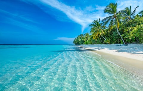 Maldives tropical island