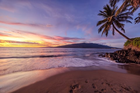 Mauritius beach sunset